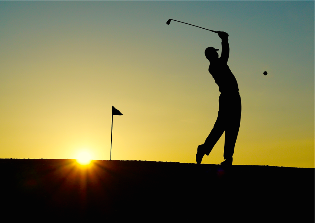 Golf Golfed Sunset Sports Golfer - 422737 / Pixabay