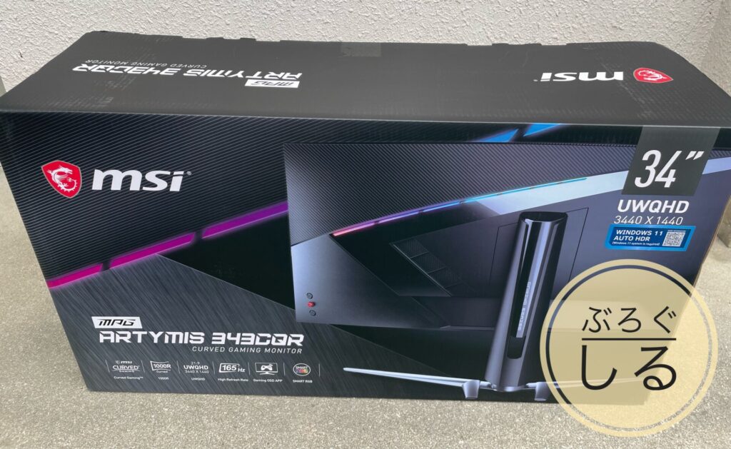 MSI MPG ARTYMIS 343CQR買ってみた