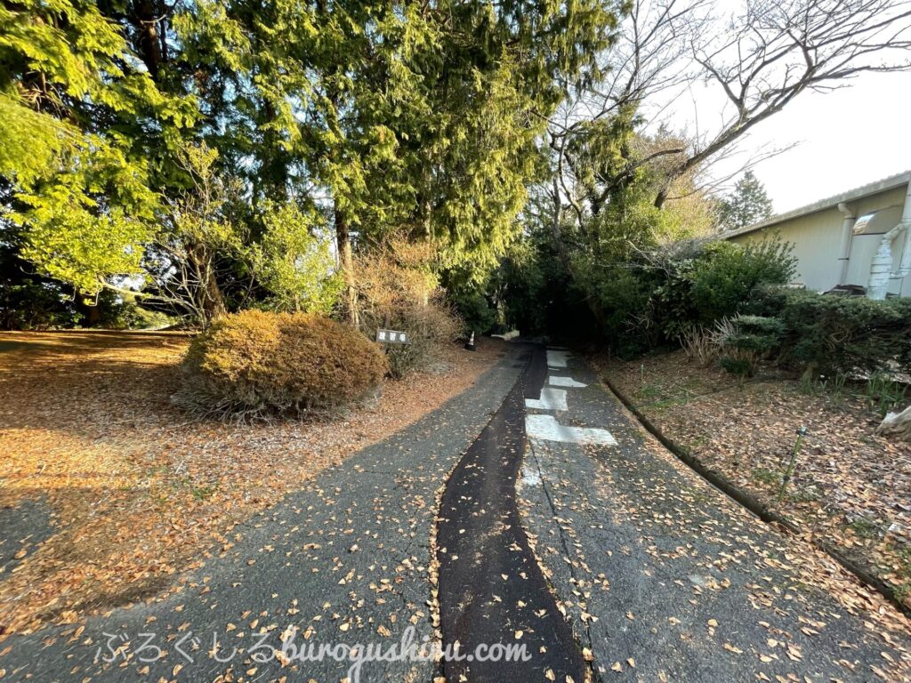 高松カントリーの練習場へと続く道