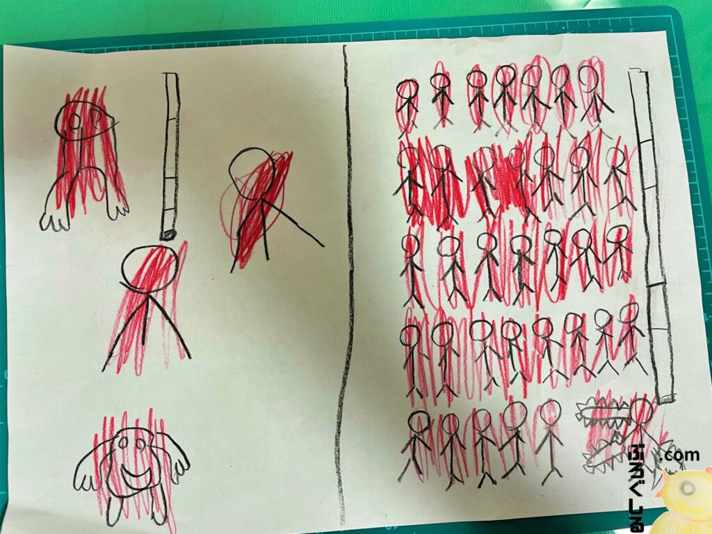 ７歳長男が突発性発疹になったときに描いた絵に驚愕
